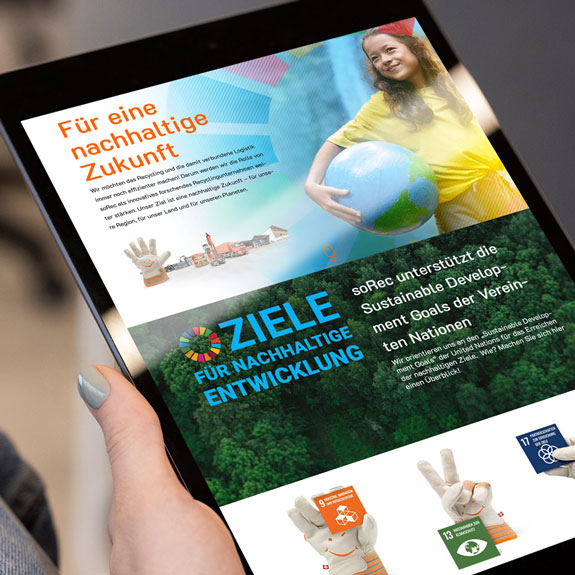 Kundenreferenz soRec AG: responsive Webdesign auf dem iPad